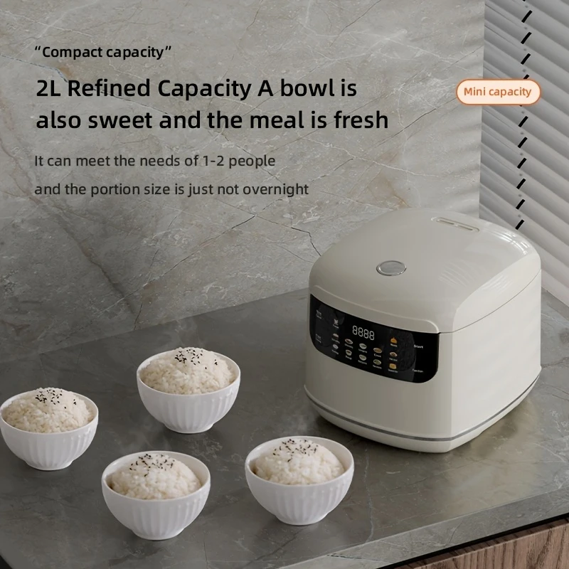SENBOWE 2-Cup Digital Rice Cooker with Touch Screen - Image 2