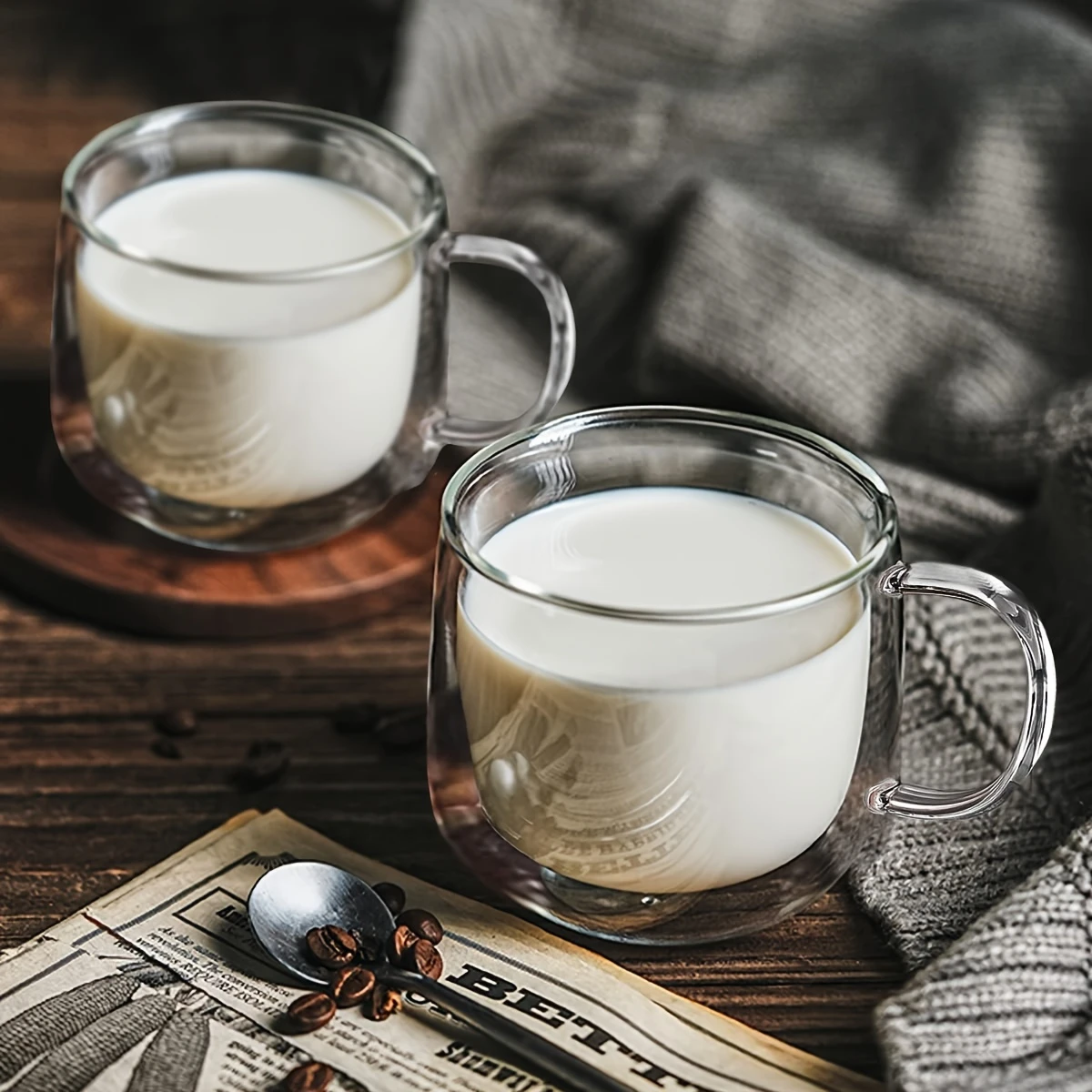 Pack of 4 Double-layer Glass Coffee Cups - Image 3