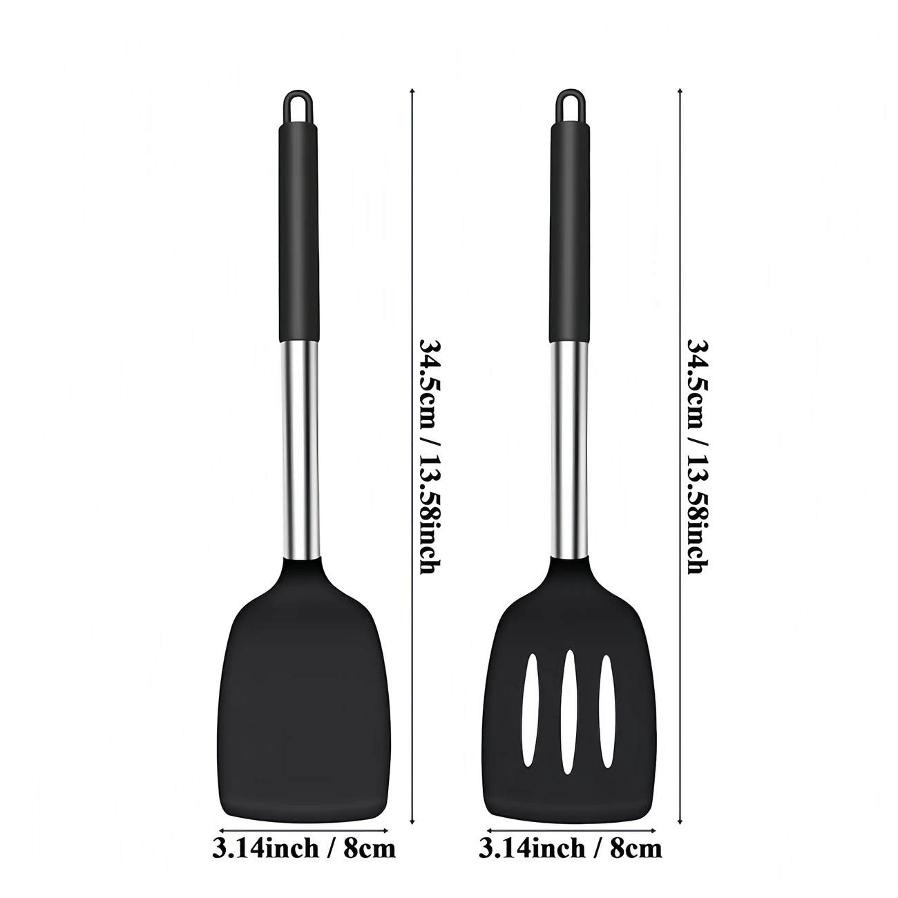 Heat-Resistant Black Silicone Spatulas - Image 6